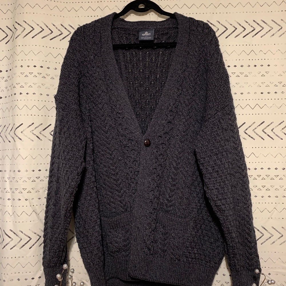 Aran wool sweater XL